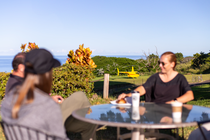 a group of people sitting at a table
